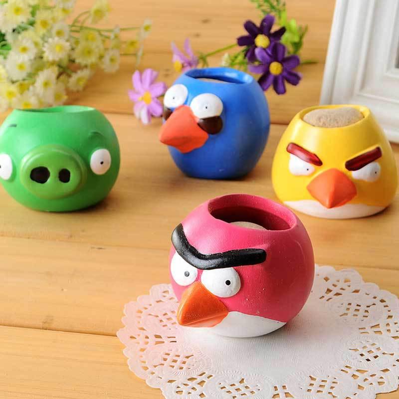 Mini Ceramic Cartoon Bird Planter