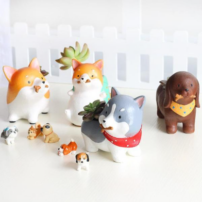 Tiny Cute Dog Flower Pots