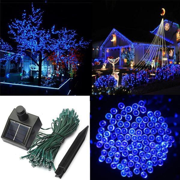 17-Meter String of 100 LED Solar-Powered Fairy Lights-Rama Deals