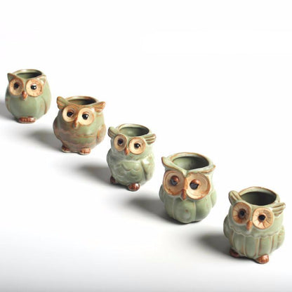 Owl Shaped Ceramic Flower Pot