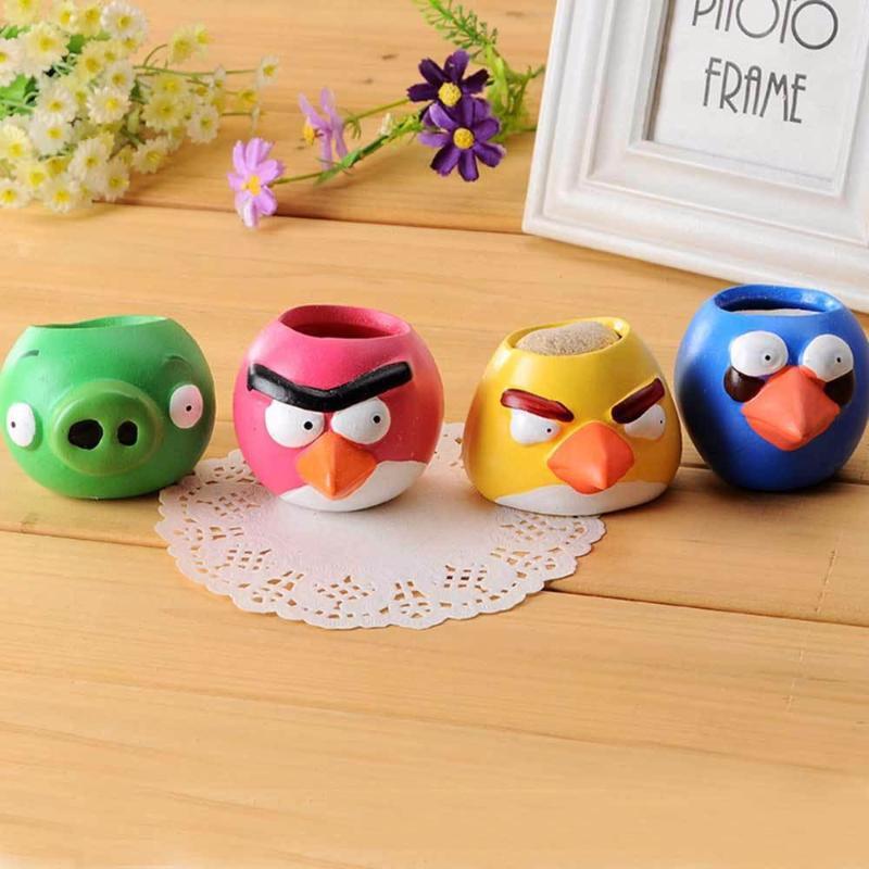 Angry Bird Mini Ceramic Flower Pot For Gardening