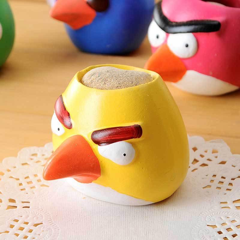 Angry Bird Mini Ceramic Flower Pot For Gardening