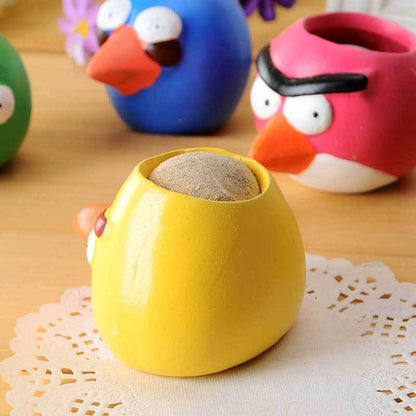 Angry Bird Mini Ceramic Flower Pot For Gardening