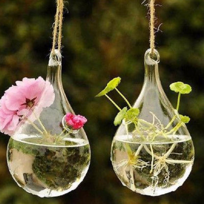 Hanging Glass Hydroponic Flower Planter Vase