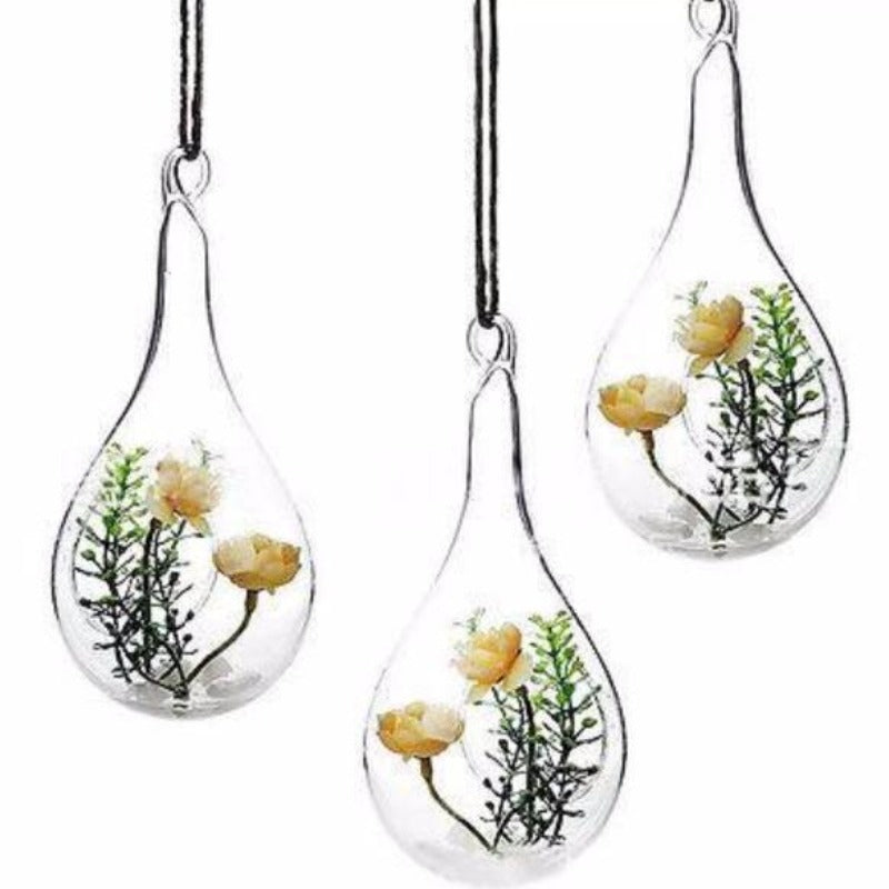 Hanging Glass Hydroponic Flower Planter Vase