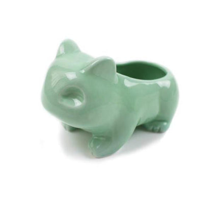 Pokemon Bulbasaur Green And White Ceramic Flowerpot